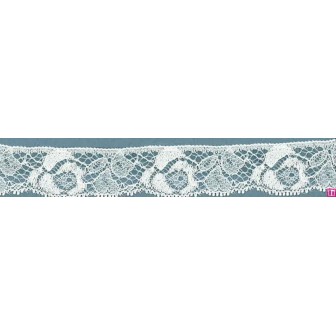 64319 PUNTILLA NYLON CIRO 25 MM. POLIAMIDA 100% MARFIL Venta en piezas de 20.00 M