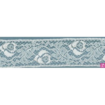 64322 ENTREDOS NYLON CIRO 40 MM. POLIAMIDA 100% MARFIL Venta en piezas de 20.00 M