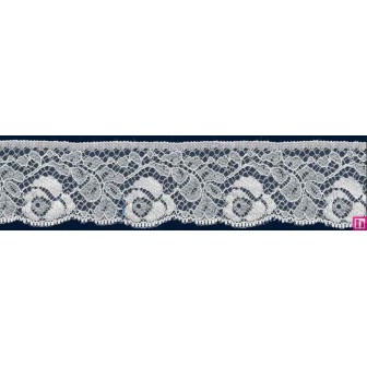 64324 PUNTILLA NYLON CIRO 35 MM. POLIAMIDA 100% BLANCO Venta en piezas de 20.00 M