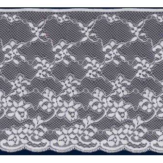 64333 PUNTILLA NYLON ESKO 135 MM. POLIAMIDA 100% BLANCO Venta en piezas de 20.00 M