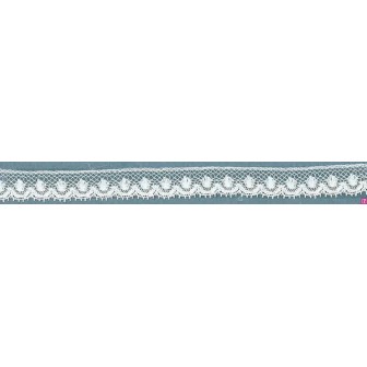 64345 PUNTILLA VALENCIE KANU 10 MM. ALGODON 92%-POLIAMIDA 8% BLANCO Venta en piezas de 20.00 M