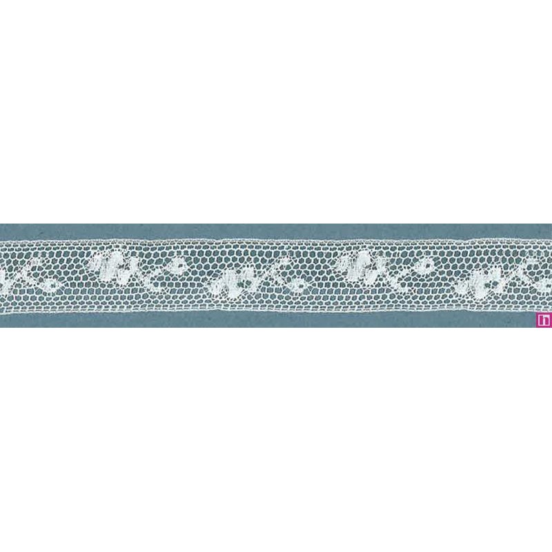 64349 ENTREDOS VALENCIE KANU 20 MM. ALGODON 92%-POLIAMIDA 8% BLANCO Venta en piezas de 20.00 M