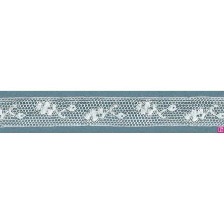 64349 ENTREDOS VALENCIE KANU 20 MM. ALGODON 92%-POLIAMIDA 8% BLANCO Venta en piezas de 20.00 M