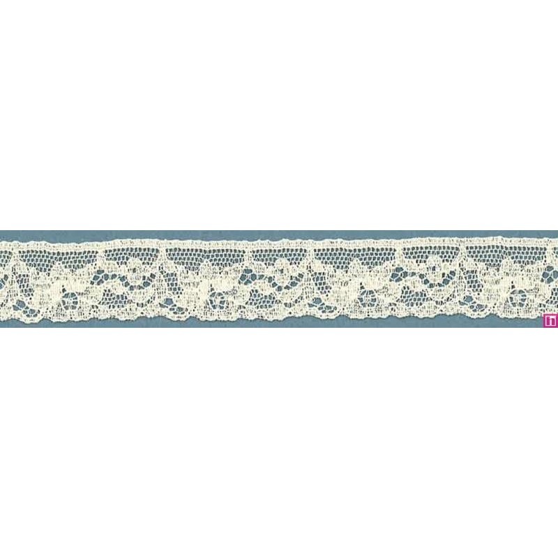 64354 PUNTILLA VALENCIE LAURATO 20 MM. ALGODON 92%-POLIAMIDA 8% BEIG Venta en piezas de 20.00 M
