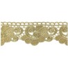 654718-100 PUNTILLA GUIPUR FANTASIA ISIS 56 MM. POLIESTER 100% DORADO Venta en piezas de 9.10 M