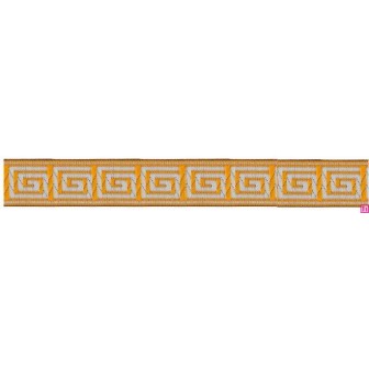 655364-04 CINTA JACQUARD TAFAR 25 MM. POLIESTER 100% AMARILLO Venta en piezas de 7.00 M