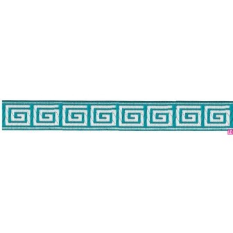 655364-11 CINTA JACQUARD TAFAR 25 MM. POLIESTER 100% AGUA Venta en piezas de 7.00 M