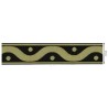 655376-100 CINTA JACQUARD RAYAN 33 MM. POLIESTER 100% NEGRO/DORADO Venta en piezas de 7.00 M