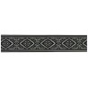 655377-101 CINTA JACQUARD RAYAN 33 MM. POLIESTER 100% NEGRO/PLATA Venta en piezas de 7.00 M