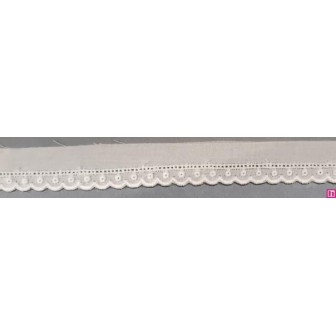 67144 REMATE BATISTA DAILA 9 MM. ALGODON 100% BLANCO Venta en piezas de 13.80 M