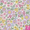 67197 TEJIDO ESTAMPADO LIBERTY AYANA (03) 1.40 M. 110 GR/M2. ALGODON 100% BLANCO/LILA Venta en piezas de 10.00 M
