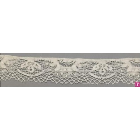 67288 PUNTILLA BOLILLO PIETRO 25 MM. ALGODON 100% NATURAL Venta en piezas de 30.00 M