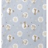 67676 CORALINA ESTAMPADA BLOUBI (01) 150 CM. 260 GR/M2. POLIESTER 100% CELESTE Venta en piezas de 10.00 M