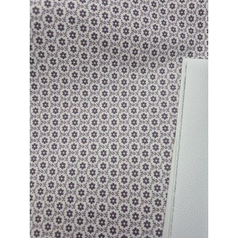 68033 TEJIDO ESTAMPADO SESAMO (96) 150 CM. 145 GR/M2. ALGODON 100% NATURAL/MORADO Venta en piezas de 10.00 M