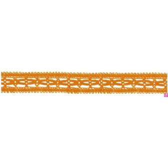 727387-0008 ENTREDOS BOLILLO NIARA 23 MM. POLIESTER 100% NARANJA Venta en piezas de 25.00 M