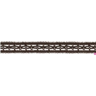 727387-0025 ENTREDOS BOLILLO NIARA 23 MM. POLIESTER 100% MARRON Venta en piezas de 25.00 M