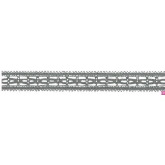 727387-0034 ENTREDOS BOLILLO NIARA 23 MM. POLIESTER 100% GRIS Venta en piezas de 25.00 M