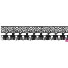 727388-002 FLECO BOLILLO SHAIRA 30 MM. POLIESTER 100% NEGRO Venta en piezas de 25.00 M