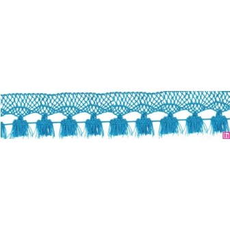 727388-016 FLECO BOLILLO SHAIRA 30 MM. POLIESTER 100% TURQUESA Venta en piezas de 25.00 M