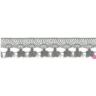 727388-034 FLECO BOLILLO SHAIRA 30 MM. POLIESTER 100% GRIS Venta en piezas de 25.00 M