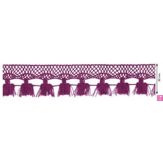 727388-068 FLECO BOLILLO SHAIRA 30 MM. POLIESTER 100% BUGANVILLA Venta en piezas de 25.00 M