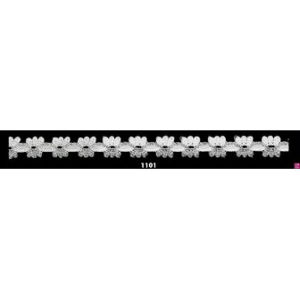 727391-1101 REMATE FANTASIA ANAYA 10 MM. POLIESTER 100% BLANCO/PLATA Venta en piezas de 25.00 M