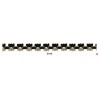 727391-2100 REMATE FANTASIA ANAYA 10 MM. POLIESTER 100% NEGRO/DORADO Venta en piezas de 25.00 M