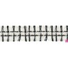 901033-02 GALON FLECO FANTASIA JASIRA 42 MM. POLIESTER 100% NATURAL/NEGRO Venta en piezas de 10.00 M