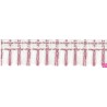 901034-06 FLECO FANTASIA JASIRA 45 MM. POLIESTER 100% NATURAL/ROSA Venta en piezas de 10.00 M
