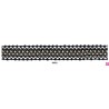 902074-0002 GALON FANTASIA UMAX 25 MM. POLIESTER 100% NEGRO/DORADO Venta en piezas de 18.00 M