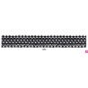 902074-1002 GALON FANTASIA UMAX 25 MM. POLIESTER 100% NEGRO/PLATA Venta en piezas de 18.00 M
