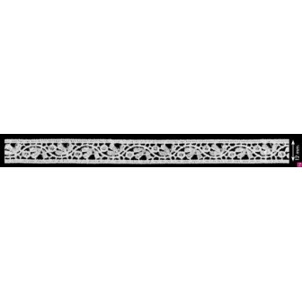 908249-0001 GALON GUIPUR FANTASIA AICHA 12 MM. POLIESTER + POLIETILENO BLANCO Venta en piezas de 13.70 M