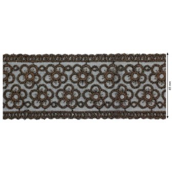 908259-102 GALON TUL FANTASIA 65 MM. DULCIE POLIESTER 100% COBRE Venta en piezas de 9.10 M