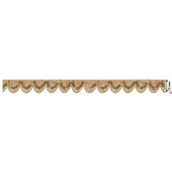 908501-0100 GALON FANTASIA KISAI 13 MM. POLIESTER + POLIETILENO DORADO Venta en piezas de 13.70 M