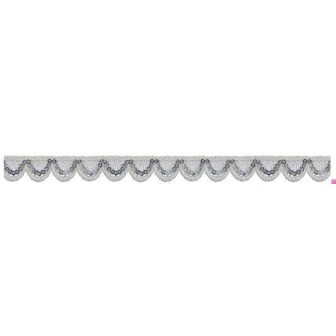 908501-0101 GALON FANTASIA KISAI 13 MM. POLIESTER + POLIETILENO PLATA Venta en piezas de 13.70 M