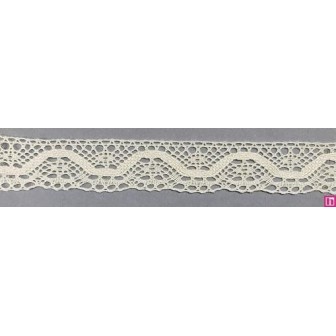 9265-102 PUNTILLA BOLILLO JACKY 23 MM. ALGODON 100% MARFIL Venta en piezas de 25.00 M