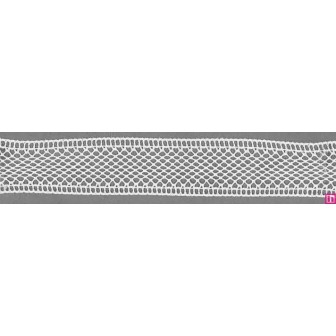 9271-0 ENTREDOS REJILLA BOLILLO TRUMAN 25 MM. ALGODON 100% BLANCO Venta en piezas de 25.00 M
