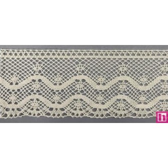 9310-102 PUNTILLA BOLILLO JACKY 60 MM. ALGODON 100% MARFIL Venta en piezas de 25.00 M