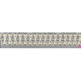 9311-102 GALON BOLILLO KAEL 23 MM. ALGODON 100% MARFIL Venta en piezas de 25.00 M