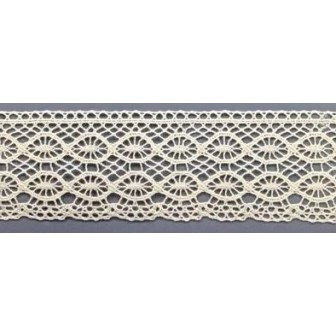 9318-102 PUNTILLA BOLILLO ENEBRO 45 MM. ALGODON 100% MARFIL Venta en piezas de 25.00 M