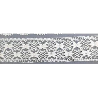 9319-000 ENTREDOS BOLILLO CLAVO 35 MM. ALGODON 100% BLANCO Venta en piezas de 25.00 M