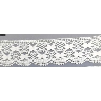 9320-000 PUNTILLA BOLILLO CLAVO 35 MM. ALGODON 100% BLANCO Venta en piezas de 25.00 M