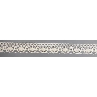 9322-000 PUNTILLA BOLILLO CASIA 15 MM. ALGODON 100% BLANCO Venta en piezas de 25.00 M