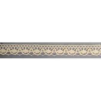 9322-102 PUNTILLA BOLILLO CASIA 15 MM. ALGODON 100% MARFIL Venta en piezas de 25.00 M
