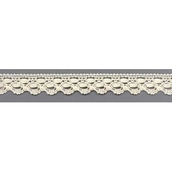 9324-101 PUNTILLA BOLILLO ENELDO 15 MM. ALGODON 100% NATURAL Venta en piezas de 25.00 M