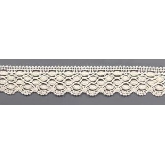 9325-101 PUNTILLA BOLILLO ENELDO 25 MM. ALGODON 100% NATURAL Venta en piezas de 25.00 M