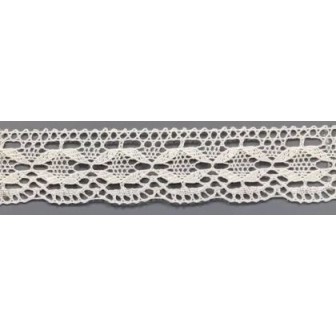 9329-000 PUNTILLA BOLILLO DAIKON 30 MM. ALGODON 100% BLANCO Venta en piezas de 25.00 M