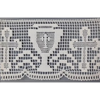 9331-000 PUNTILLA BOLILLO BOZZ 130 MM. ALGODON 100% BLANCO Venta en piezas de 25.00 M