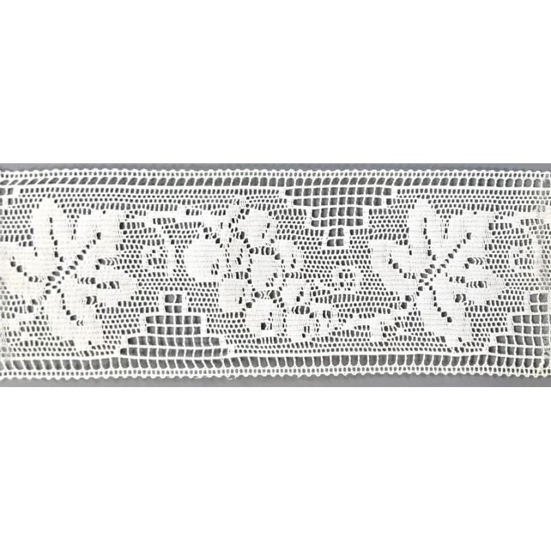 9332-000 ENTREDOS BOLILLO EUNICE 80 MM. ALGODON 100% BLANCO Venta en piezas de 25.00 M
