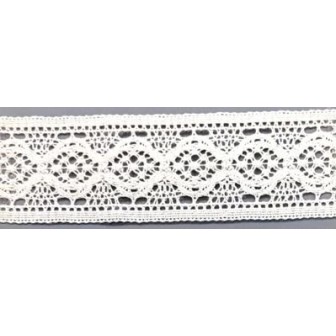 9334-000 ENTREDOS BOLILLO AJENUZ 45 MM. ALGODON 100% BLANCO Venta en piezas de 25.00 M